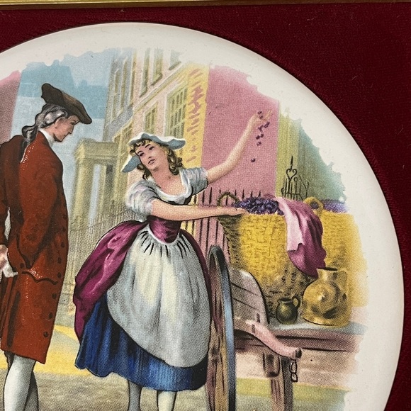 Genuine Staffordshire Ceramics Gold Frame Pair 18th Century Style Victorian Art - Picture 9 of 14